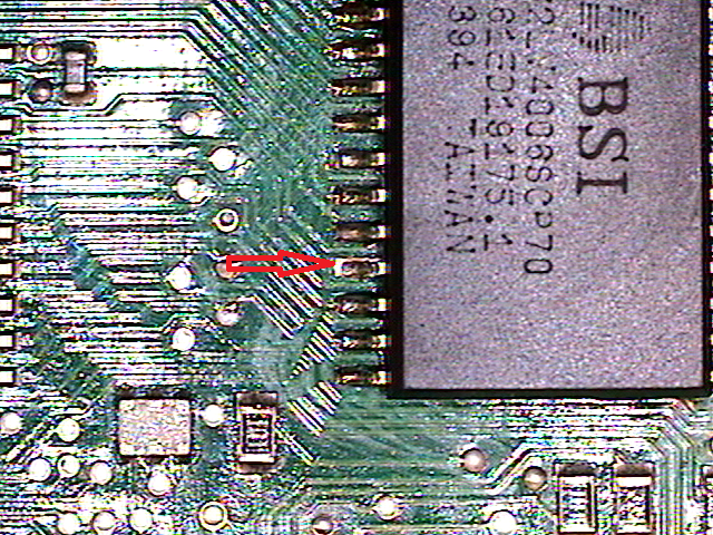 bad solder joint on IC